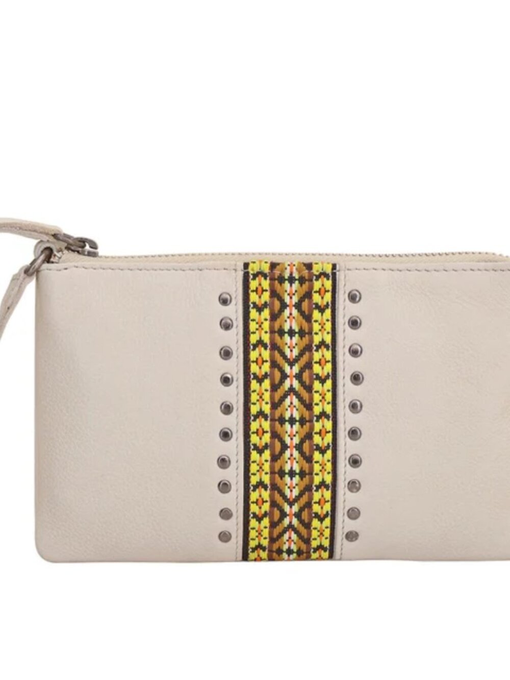 Latico Leathers Gibson Leather Wristlet New in Oat